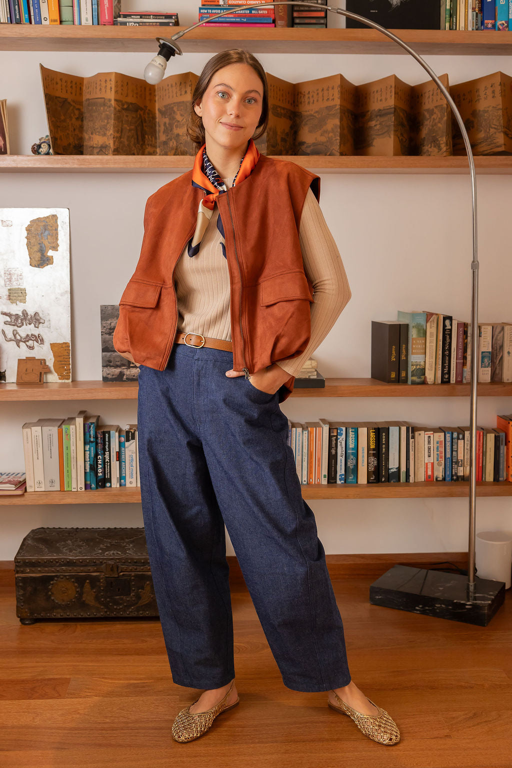 Pantalón Barrel denim