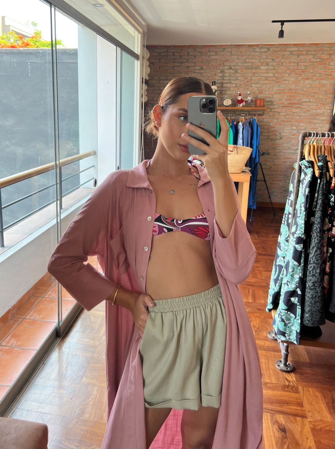 Short Luana lino