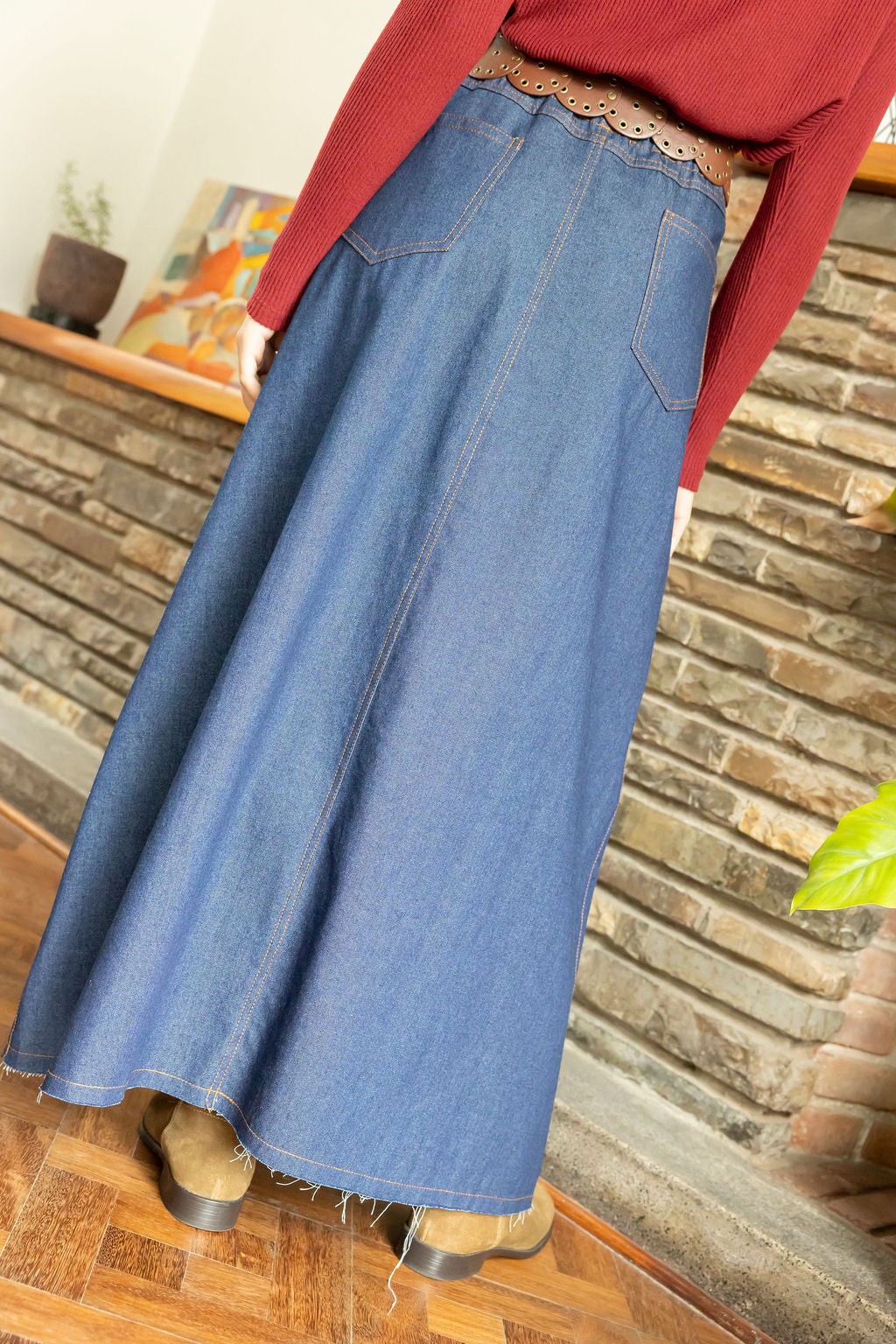 Falda West denim