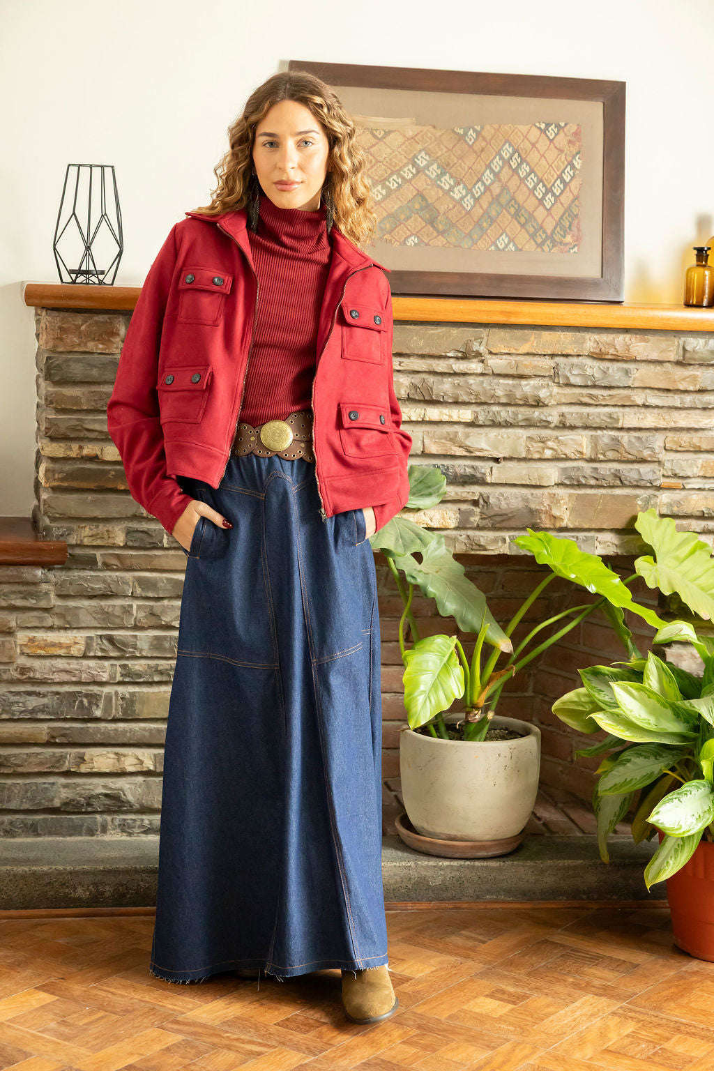 Falda West denim