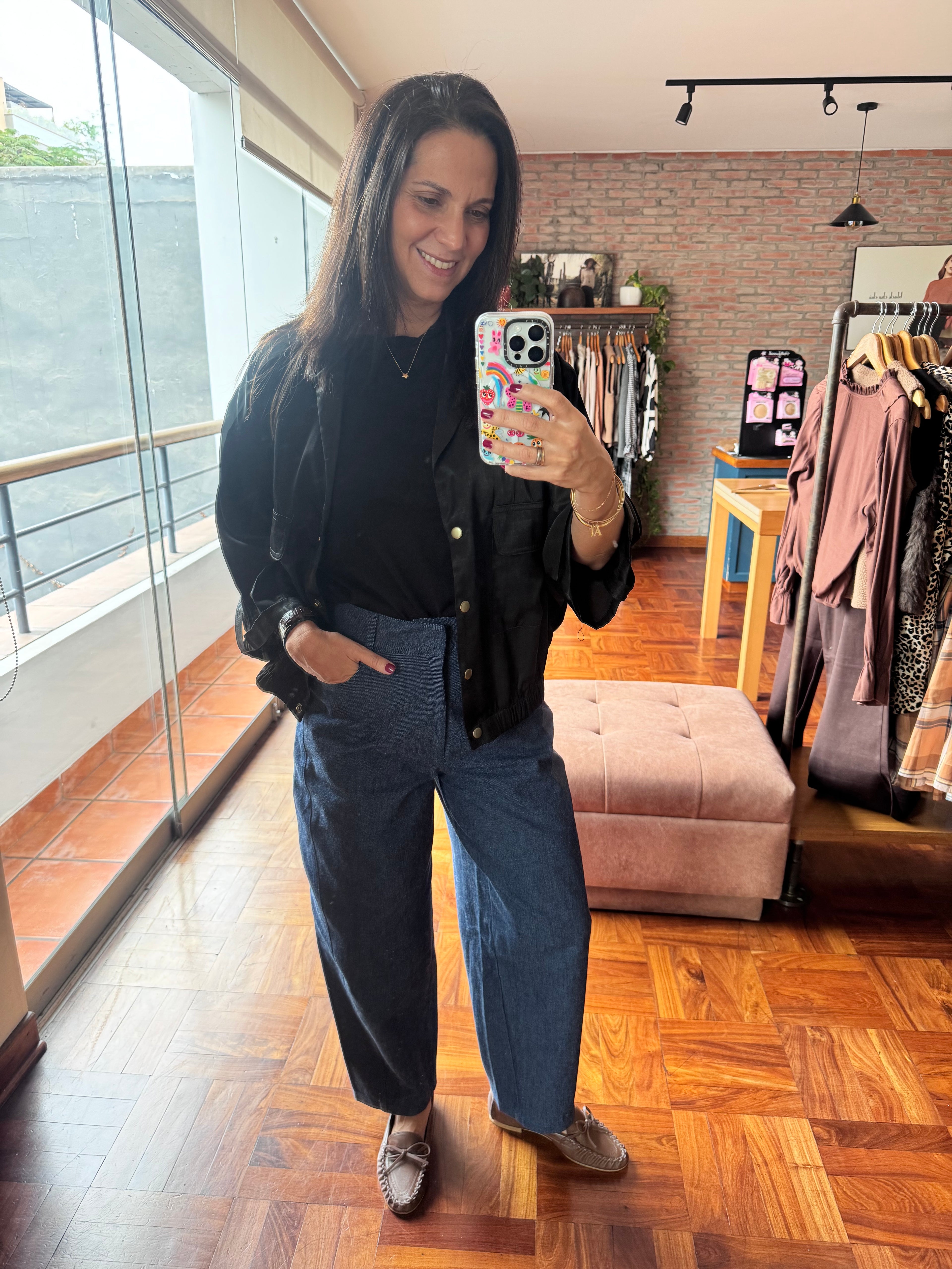 Pantalón Barrel denim