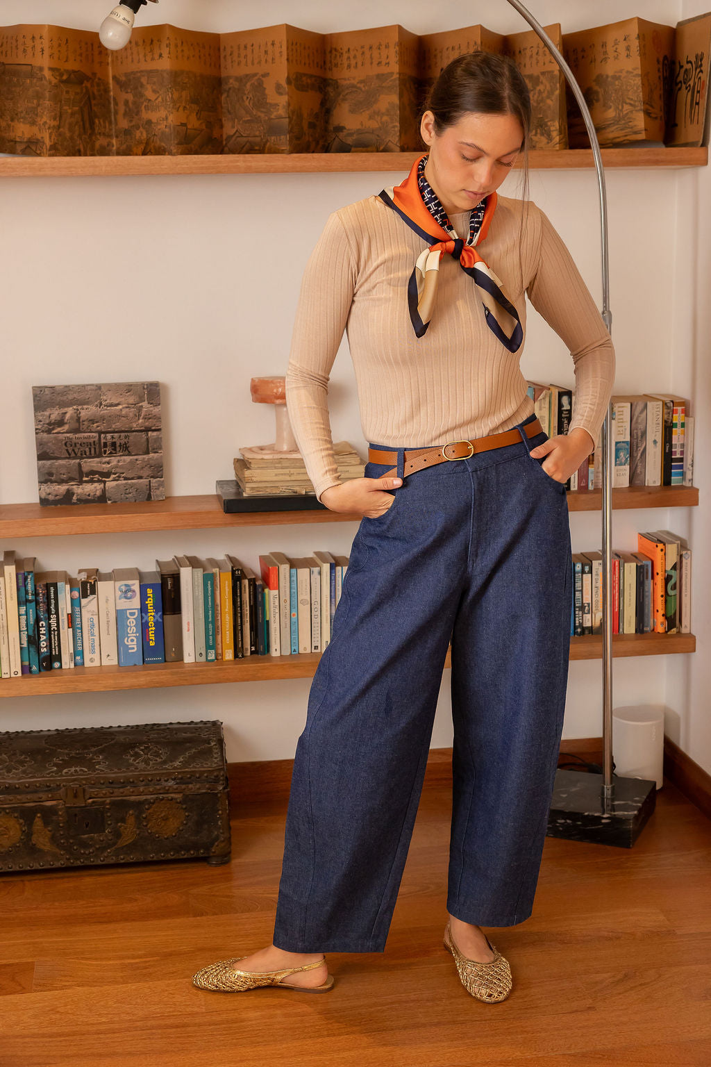 Pantalón Barrel denim