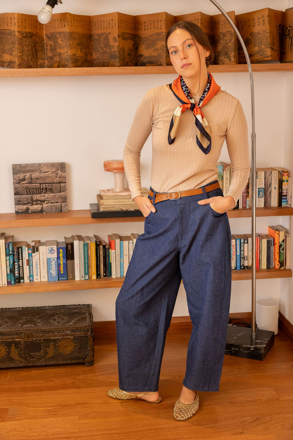 Pantalón Barrel denim
