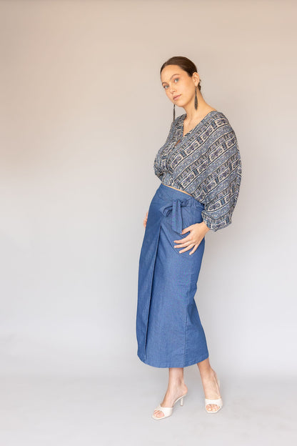 Falda Midi Bow