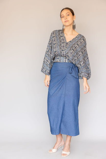 Falda Midi Bow
