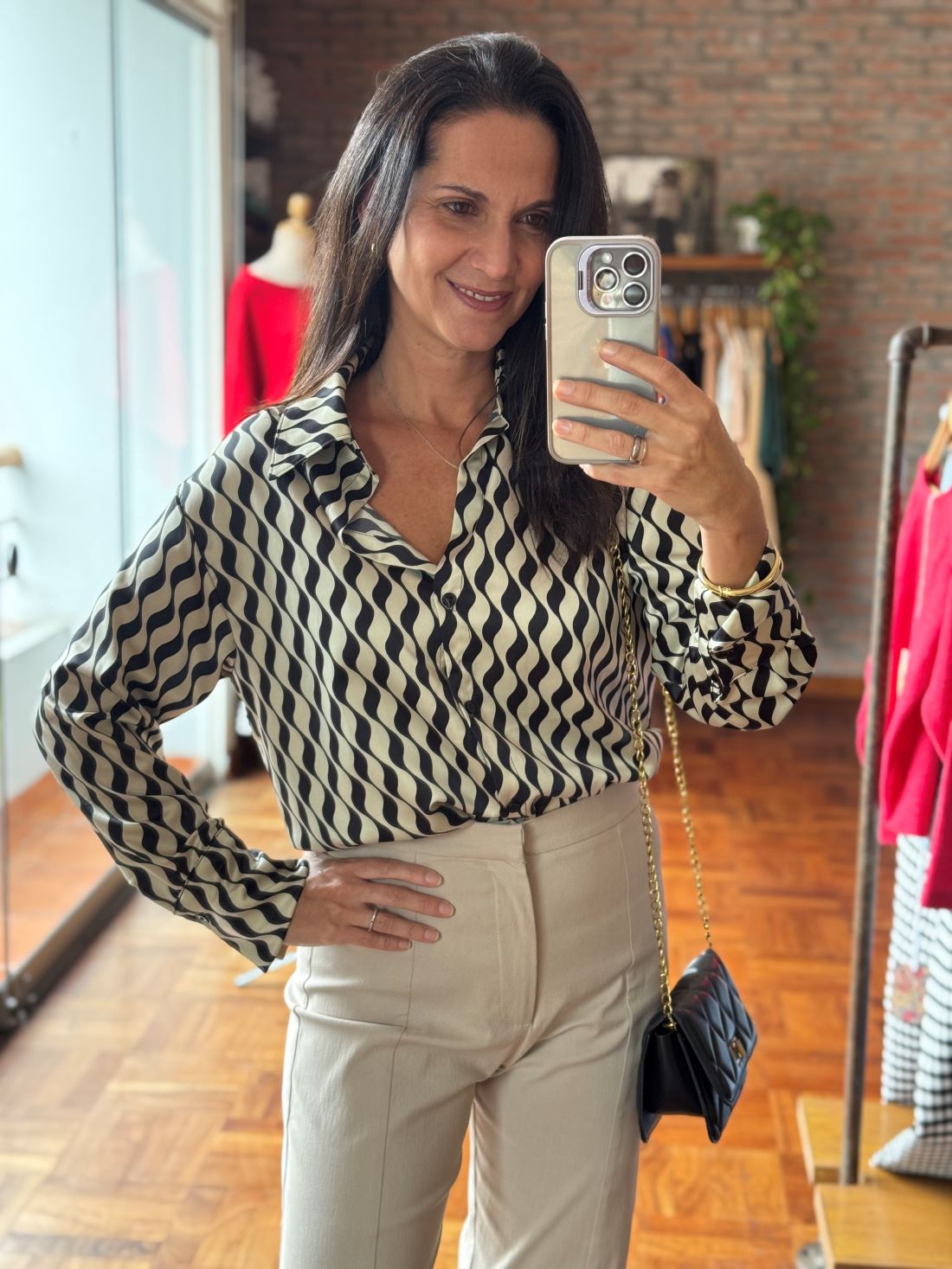 Blusa Sarela satín
