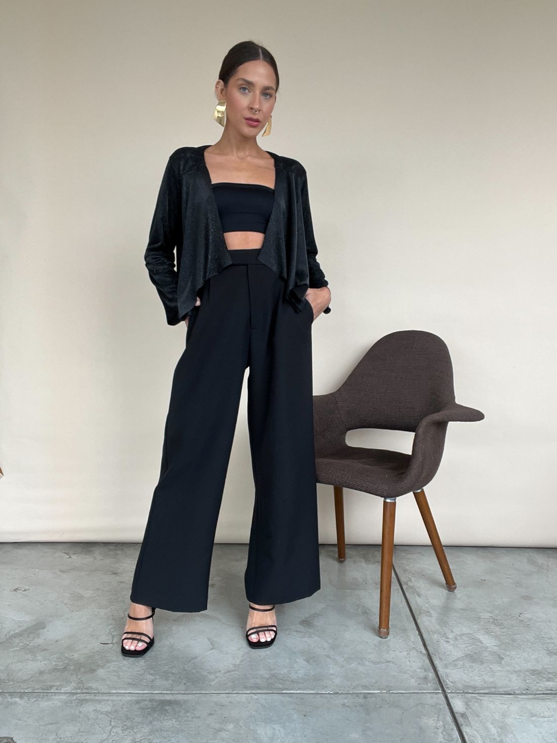 Casaca tipo capa Shadow de brillos